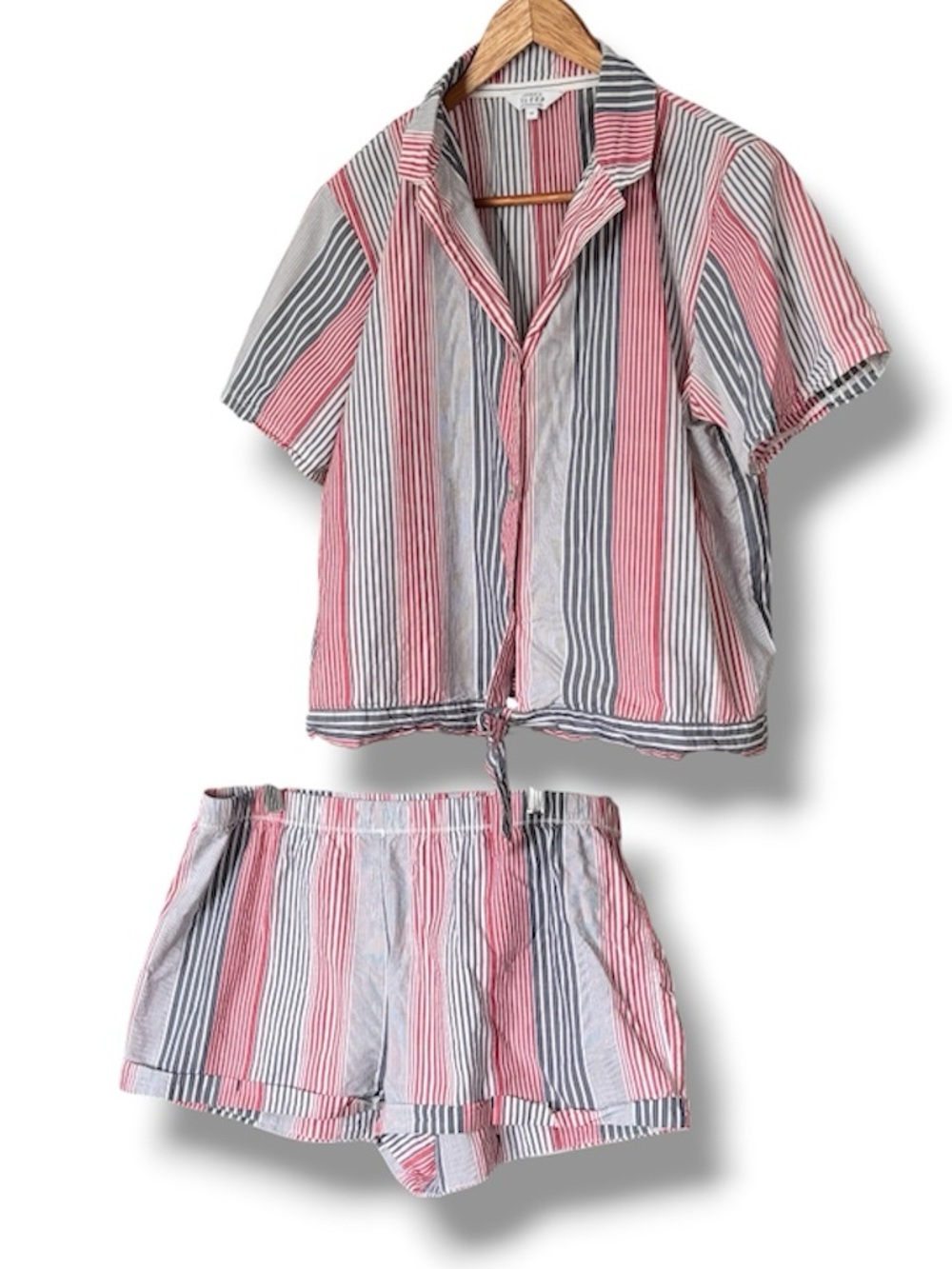 Debenhams Lounge & Sleep 100% Cotton Striped Pyjama Set - Size UK 14 / US 10 / L - Picture 3 of 10